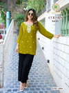 Colors Vol 1 By Passion Tree Rayon Plain Embroidery Ladies Top Exporters In India